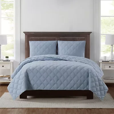 Truly Soft Everyday 3D Puff Solid Quilt Set