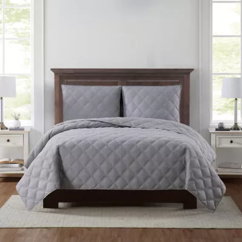Truly Soft Everyday 3D Puff Solid Quilt Set