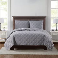 Truly Soft Everyday 3D Puff Solid Quilt Set