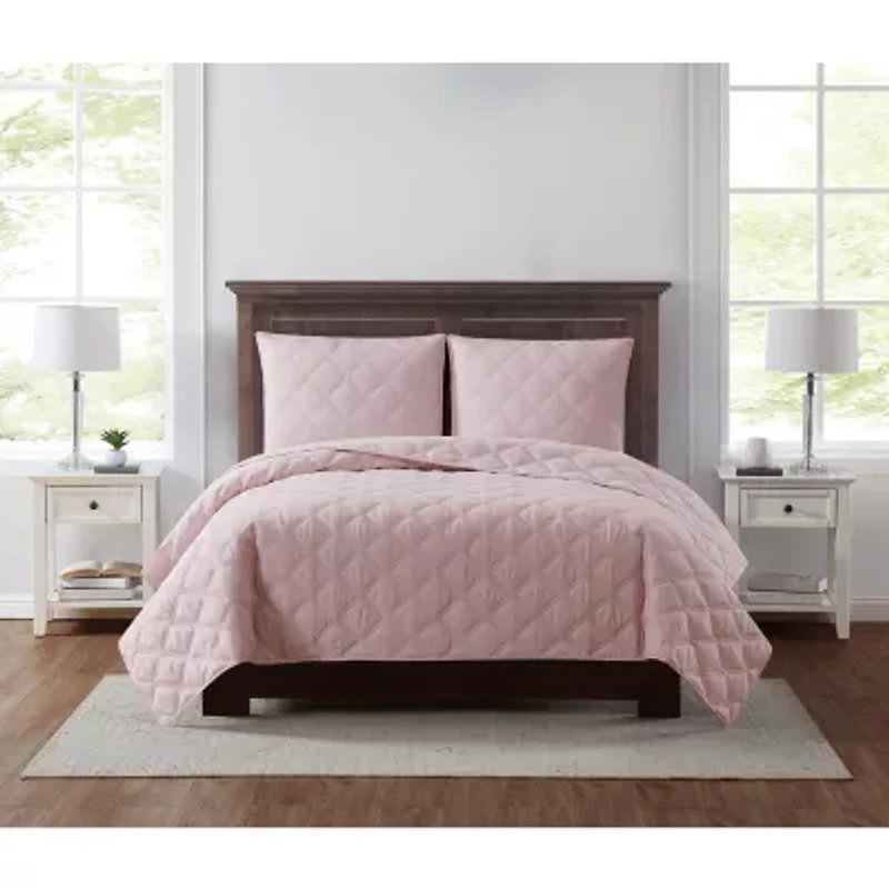 Truly Soft Everyday 3D Puff Solid Quilt Set