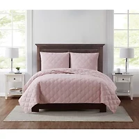 Truly Soft Everyday 3D Puff Solid Quilt Set