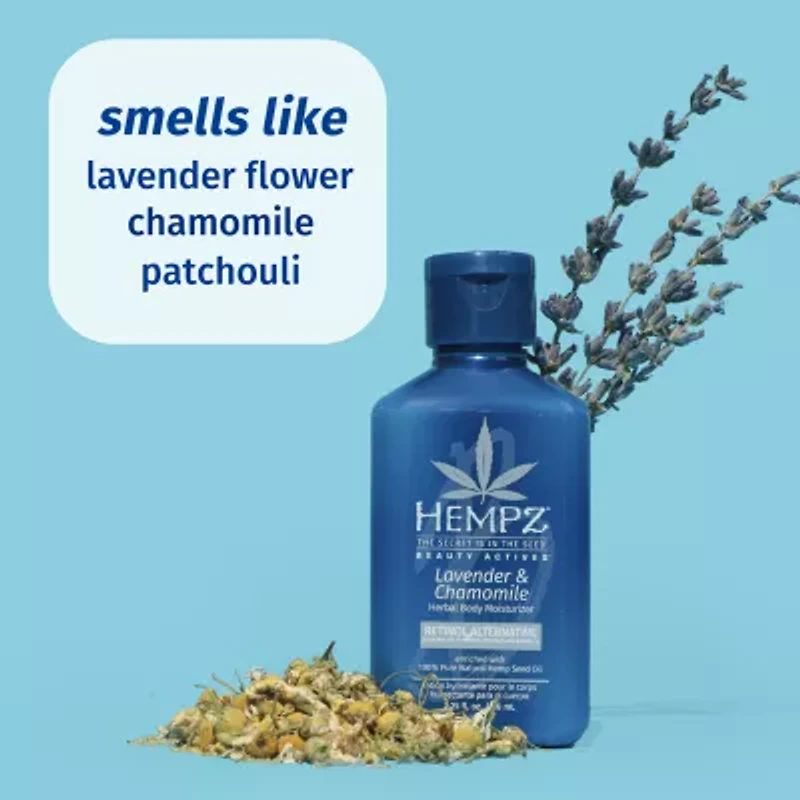 Hempz Mini Lavender & Chamomile Bakuchiol Infused Herbal Body Moisturizer 2.25 Oz.