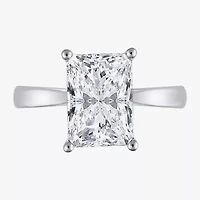 (H-I / SI2) Womens 3 CT. Lab-Grown White Diamond 14K Gold Radiant-Cut Solitaire Engagement Ring
