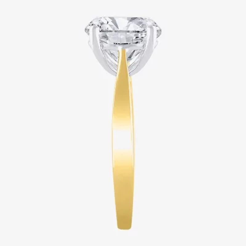 H-I / Si2) Womens / CT. Lab Grown White Diamond 14K Gold Round Solitaire Engagement Ring
