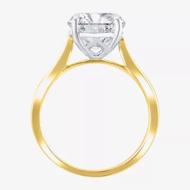 H-I / Si2) Womens / CT. Lab Grown White Diamond 14K Gold Round Solitaire Engagement Ring
