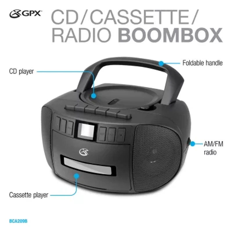 CD Cassette AM/FM Boombox
