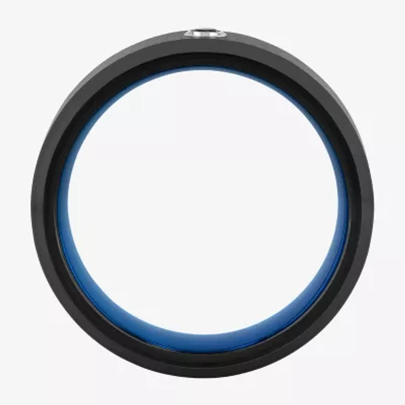 Mens 8MM Diamond Accent Black Tungsten Wedding Band