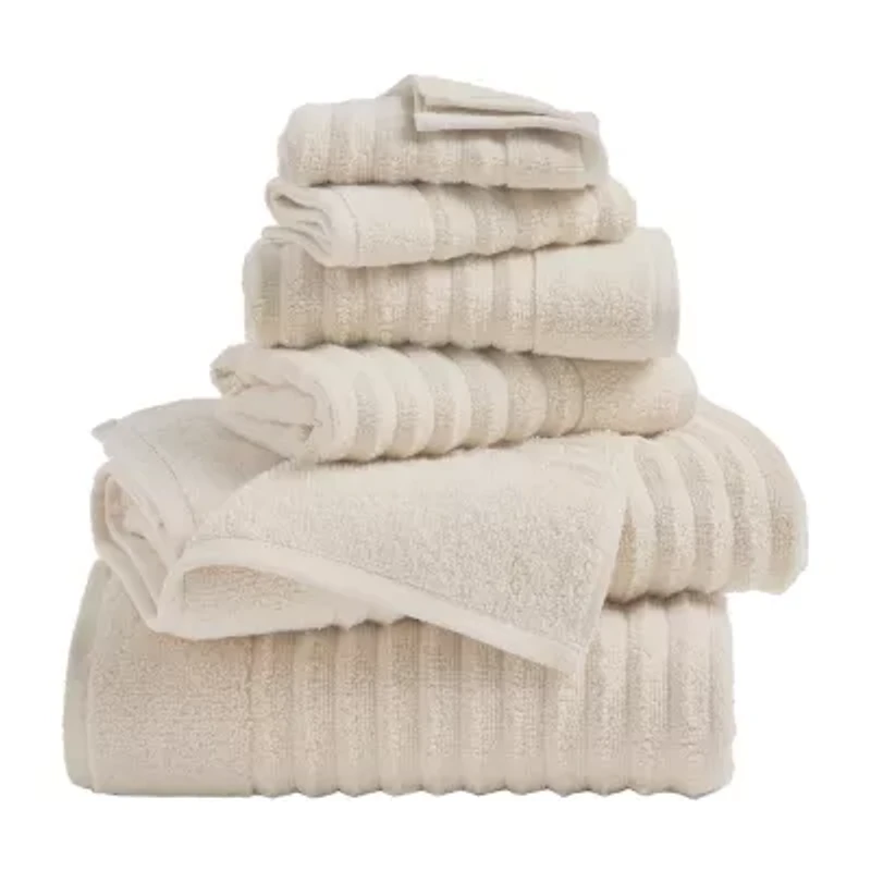 Linery Ribbed Cotton 6-pc. Quick Dry Bath Towel Set