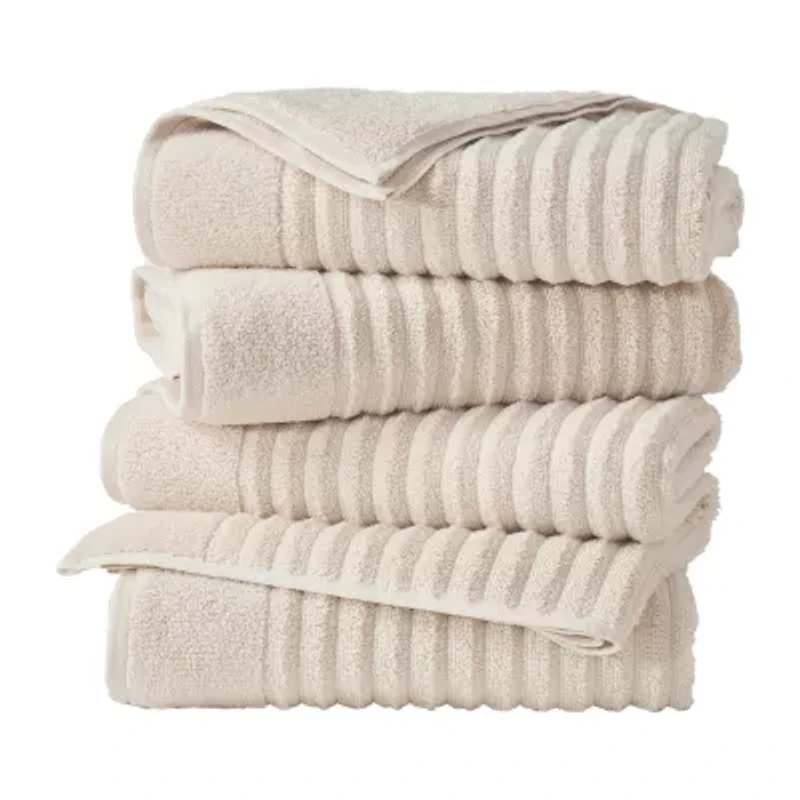 Linery Ribbed Cotton 4-pc. Quick Dry Bath Towel