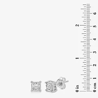 Tru Miracle 1/2 CT. T.W. Natural White Diamond 10K Gold 5mm Princess-cut Stud Earrings