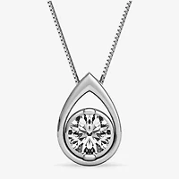 Sirena Womens 1/10 CT. T.W. Natural Diamond 14K Gold Pendant Necklace