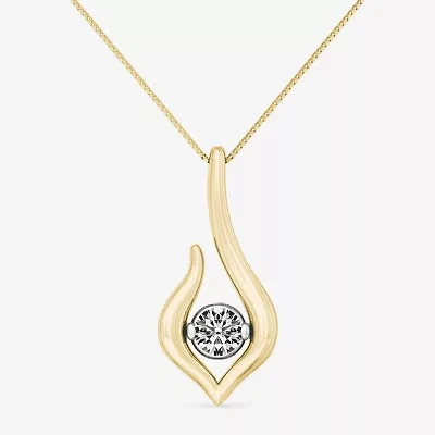 Sirena Womens 1/8 CT. Natural Diamond 14K Gold 14K Two Tone Gold 18 Inch Pendant Necklace