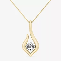 Sirena Womens 1/8 CT. Natural Diamond 14K Gold 14K Two Tone Gold 18 Inch Pendant Necklace