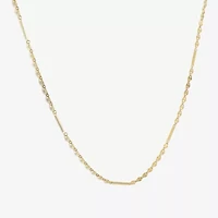 Made in Italy Womens 10K Gold 18 Inch Mesh Chain Necklace