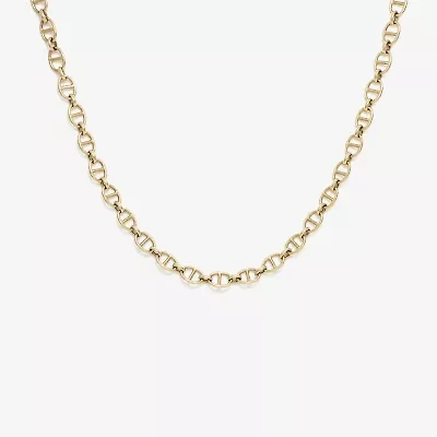 Made in Italy Womens 14K Gold 18 Inch Link Chain Necklace