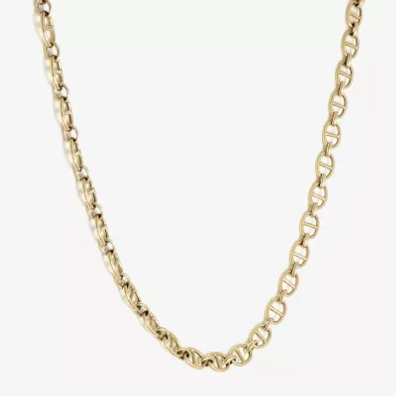 Made in Italy Womens 14K Gold 18 Inch Link Chain Necklace