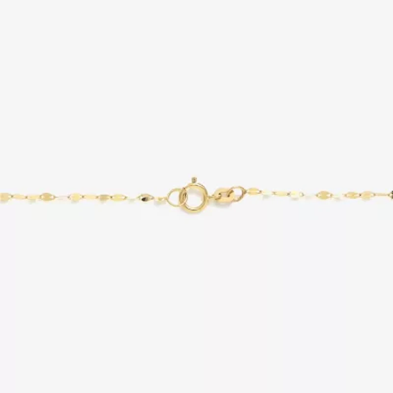 Made in Italy Womens 14K Gold 18 Inch Bead Chain Necklace