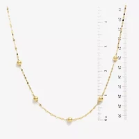 Made in Italy Womens 14K Gold 18 Inch Bead Chain Necklace
