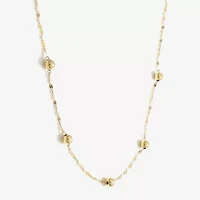 Made in Italy Womens 14K Gold 18 Inch Bead Chain Necklace