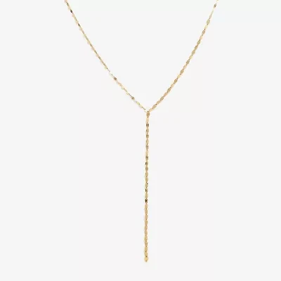 Made in Italy Womens 14K Gold 18 Inch Y Necklace