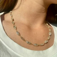 Made in Italy Womens 10K Gold 18 Inch Mesh Chain Necklace