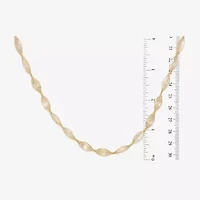Made in Italy Womens 10K Gold 18 Inch Mesh Chain Necklace