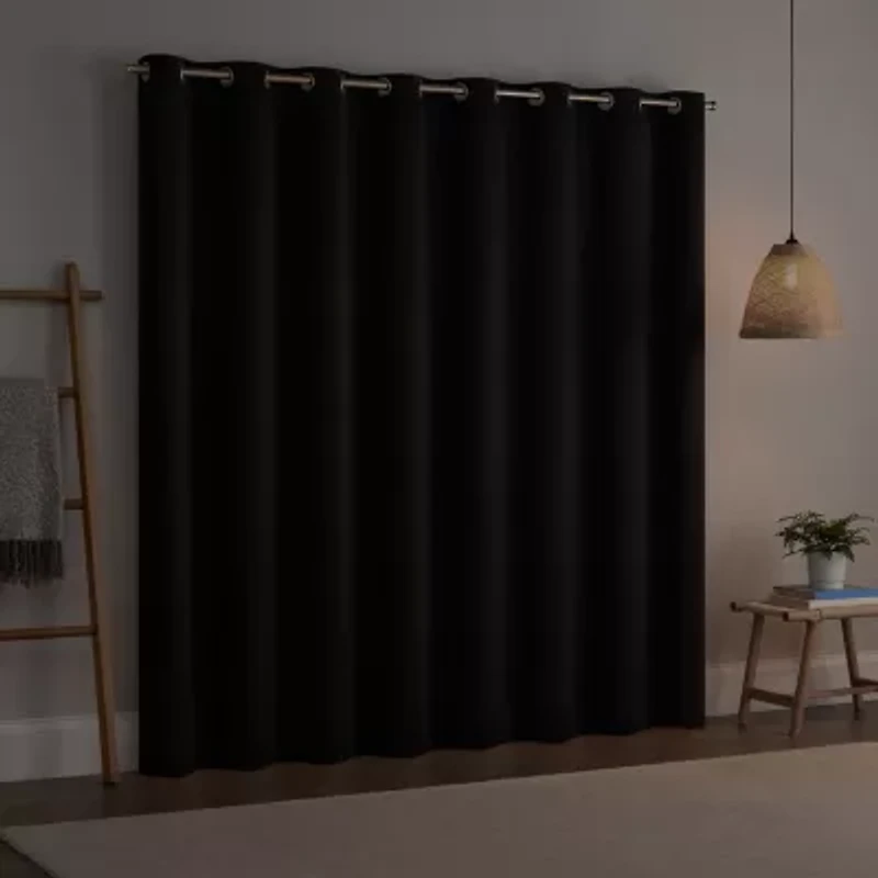 Eclipse Darrell Blackout Grommet Top Single Patio Door Curtain