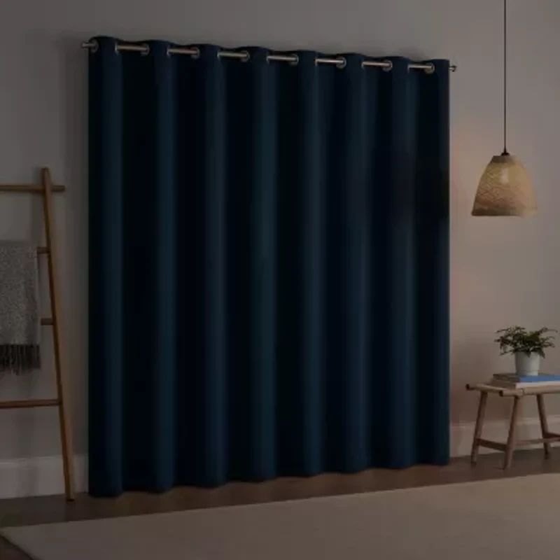 Eclipse Darrell Blackout Grommet Top Single Patio Door Curtain