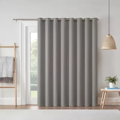Eclipse Darrell Blackout Grommet Top Single Patio Door Curtain