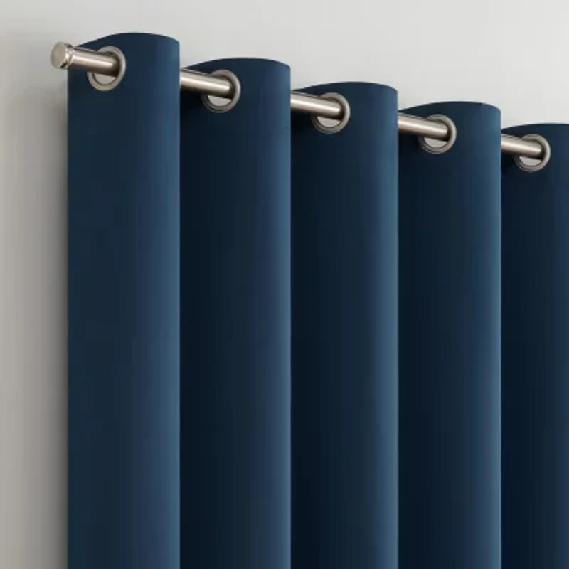 Eclipse Darrell Blackout Grommet Top Single Patio Door Curtain