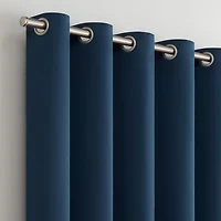 Eclipse Darrell Blackout Grommet Top Single Patio Door Curtain