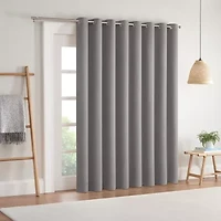 Eclipse Darrell Blackout Grommet Top Single Patio Door Curtain