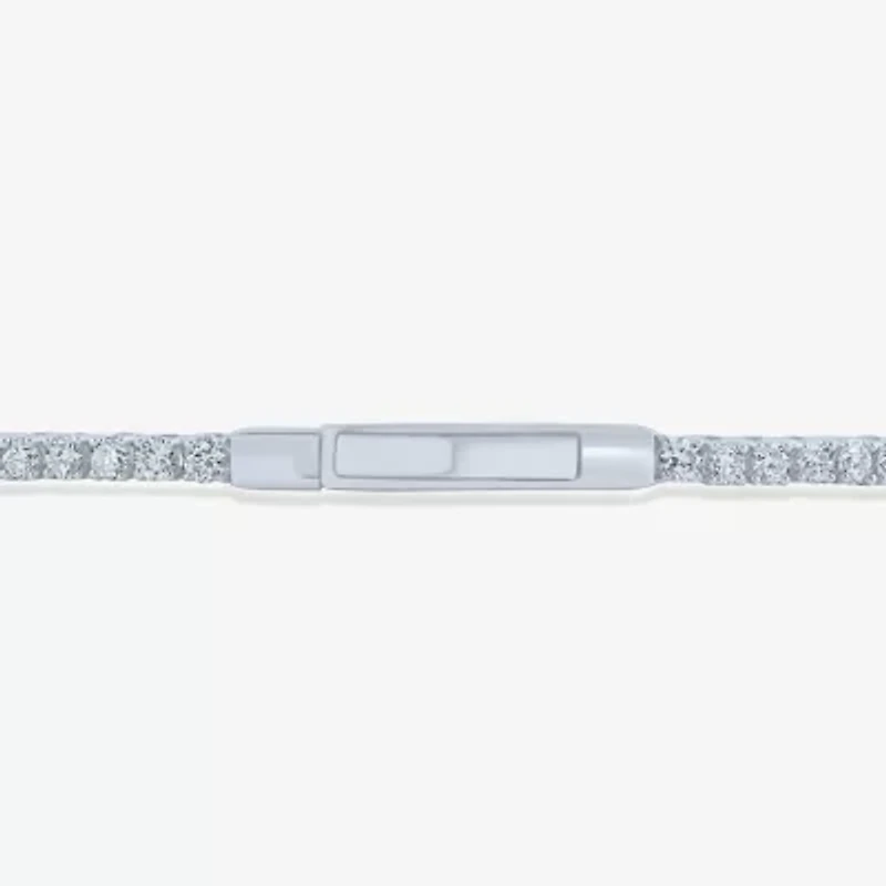 (H-I / Si2-I1) Womens 2 CT. T.W. Lab Grown White Diamond 10K White Gold 6 3/4 Inch Tennis Bracelet