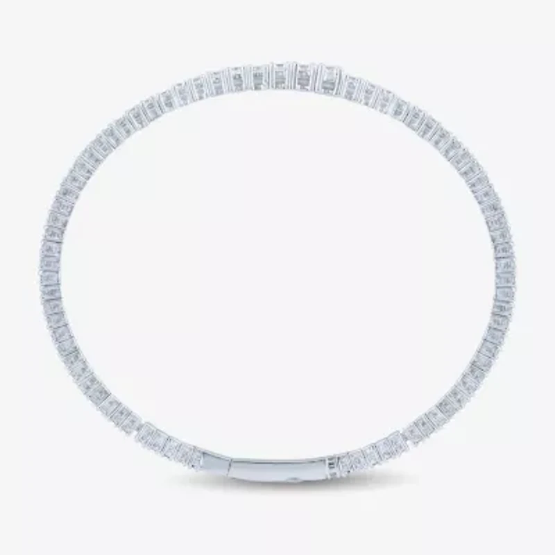 (H-I / Si2-I1) Womens 2 CT. T.W. Lab Grown White Diamond 10K White Gold 6 3/4 Inch Tennis Bracelet