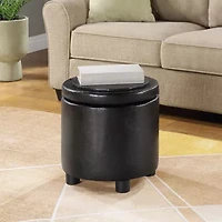Designs4Comfort Round Storage Ottoman