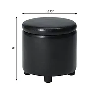 Designs4Comfort Round Storage Ottoman