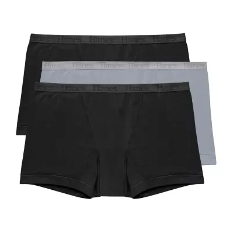 Hanes Originals Supersoft Womens 3 Pack Multi-Pack Boyshort Panty 46ushb