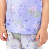 Dots & Dreams Toddler Girls Round Neck Short Sleeve 4-pc. Pajama Sets