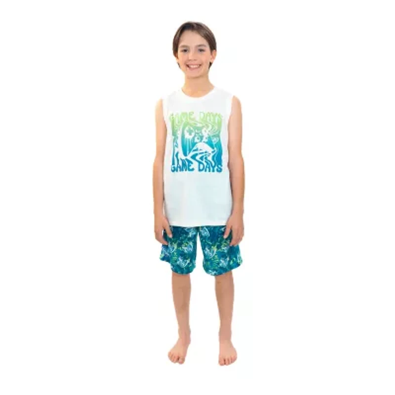 Jammers Kids Little & Big Kid Boys Super Mario Round Neck Short Sleeve 3-pc. Pajama Sets