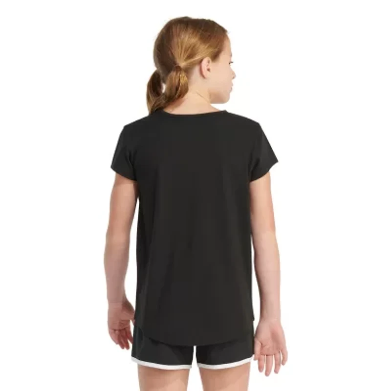 adidas Big Kid Girls Crew Neck Short Sleeve Regular Fit Graphic T-Shirt