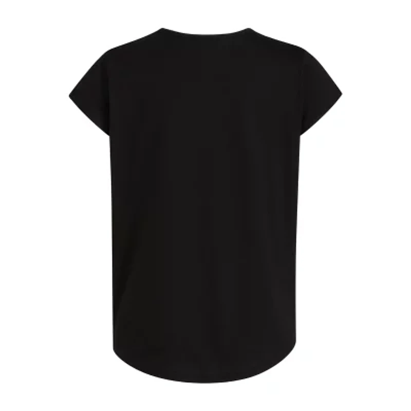 adidas Big Kid Girls Crew Neck Short Sleeve Regular Fit Graphic T-Shirt