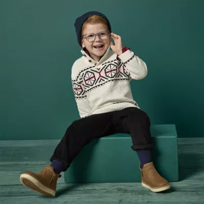 Thereabouts Toddler Boys Lil Jack Flat Heel Chelsea Boots
