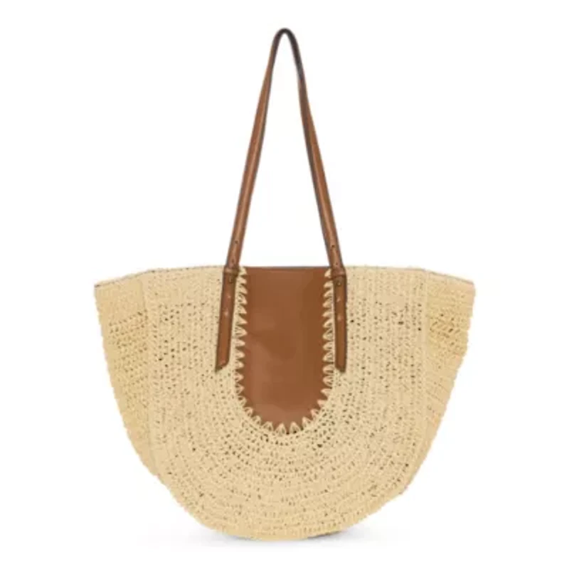 a.n.a Noelle Straw Tote Bag