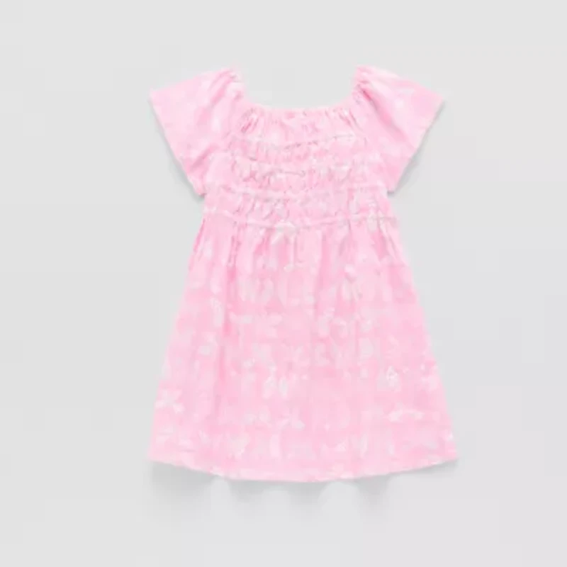 Okie Dokie Toddler & Little Girls Short Sleeve A-Line Dress
