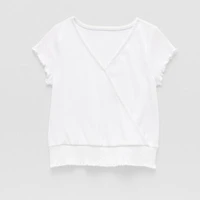 Thereabouts Little & Big Kid Girls V Neck Short Sleeve T-Shirt