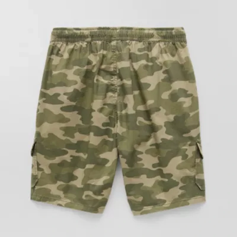Thereabouts Pull-On Little & Big Kid Boys Adaptive Adjustable Waist Features Easy-on + Easy-off Cargo Short