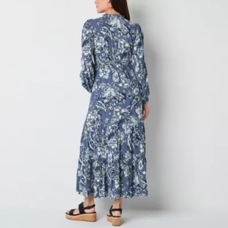 Frye and Co. Womens Long Sleeve Maxi Dress