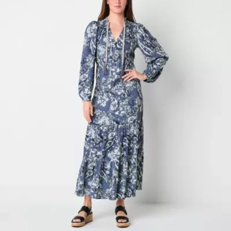 Frye and Co. Womens Long Sleeve Maxi Dress