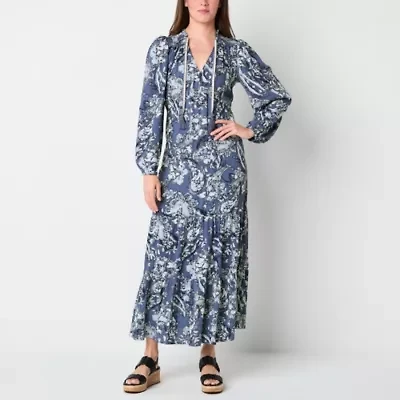 Frye and Co. Womens Long Sleeve Maxi Dress