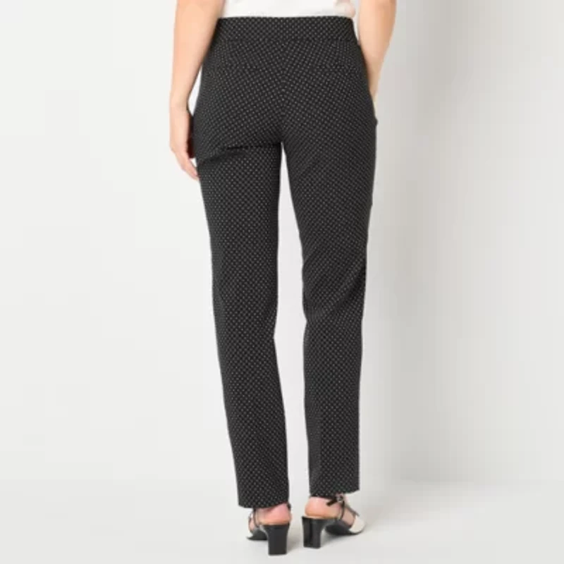 Liz Claiborne Lisa Womens Straight Mid Rise Pull-On Pant